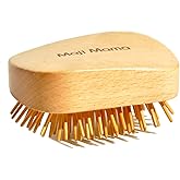 Maji Mama Handmade Natural Wooden Hair Brush Hairbrush with Bamboo Pins Massage Scalp & Detangling All Hair Types For Hair Growth,Scalp Massager Mini Brush No Handle Design