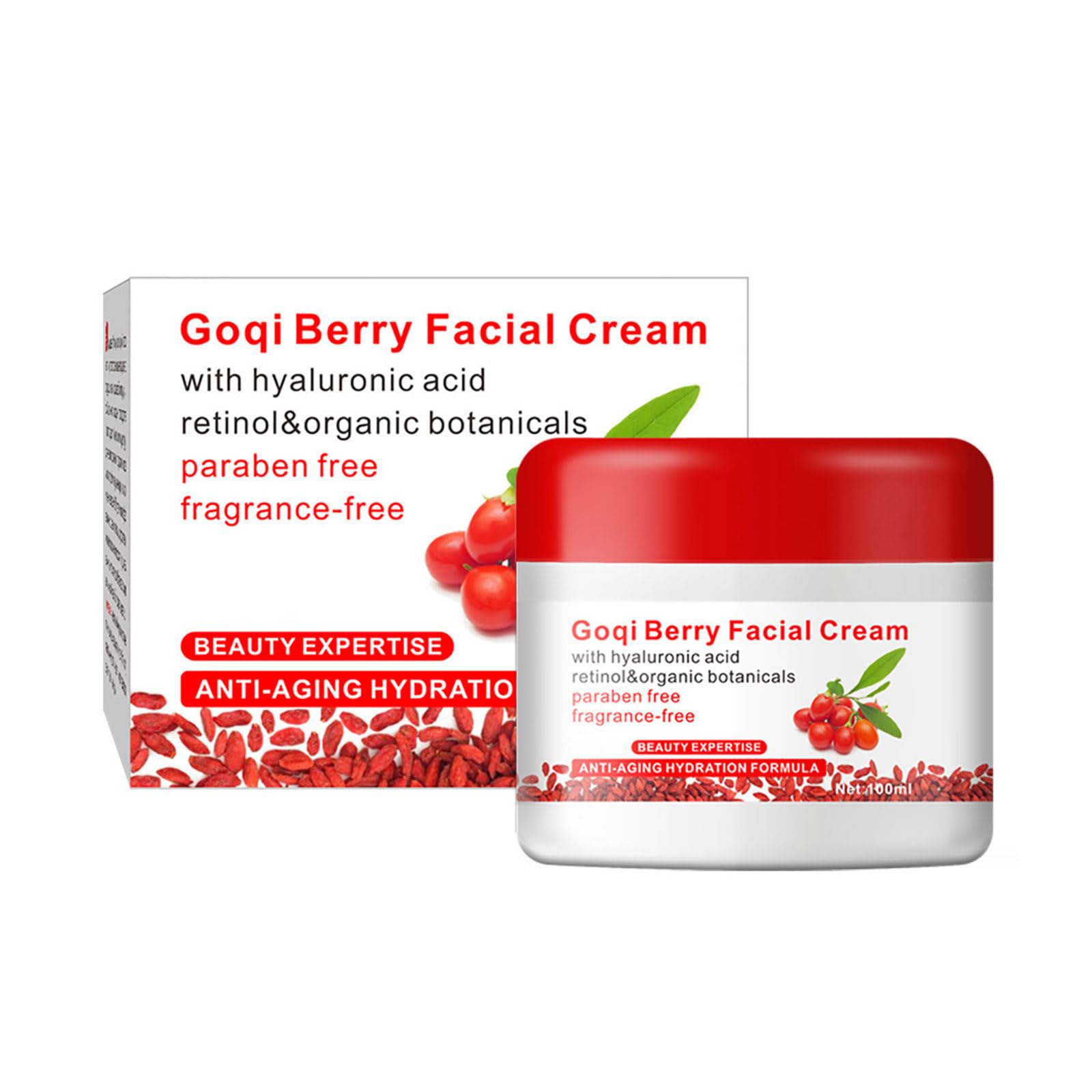 Goji Berry Facial Cream Wolfberry Facial Cream Anti Wrinkle Anti Aging Antioxidant Face Moisturiser Revitalising Face Cream 100ml