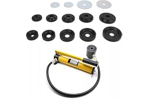 Saluaqui Sheet Metal Dimple Die Set, Carbon Steel Flared Hole Dimple Dies Backing Discs Set for Harbor Freight Hydraulic Punc