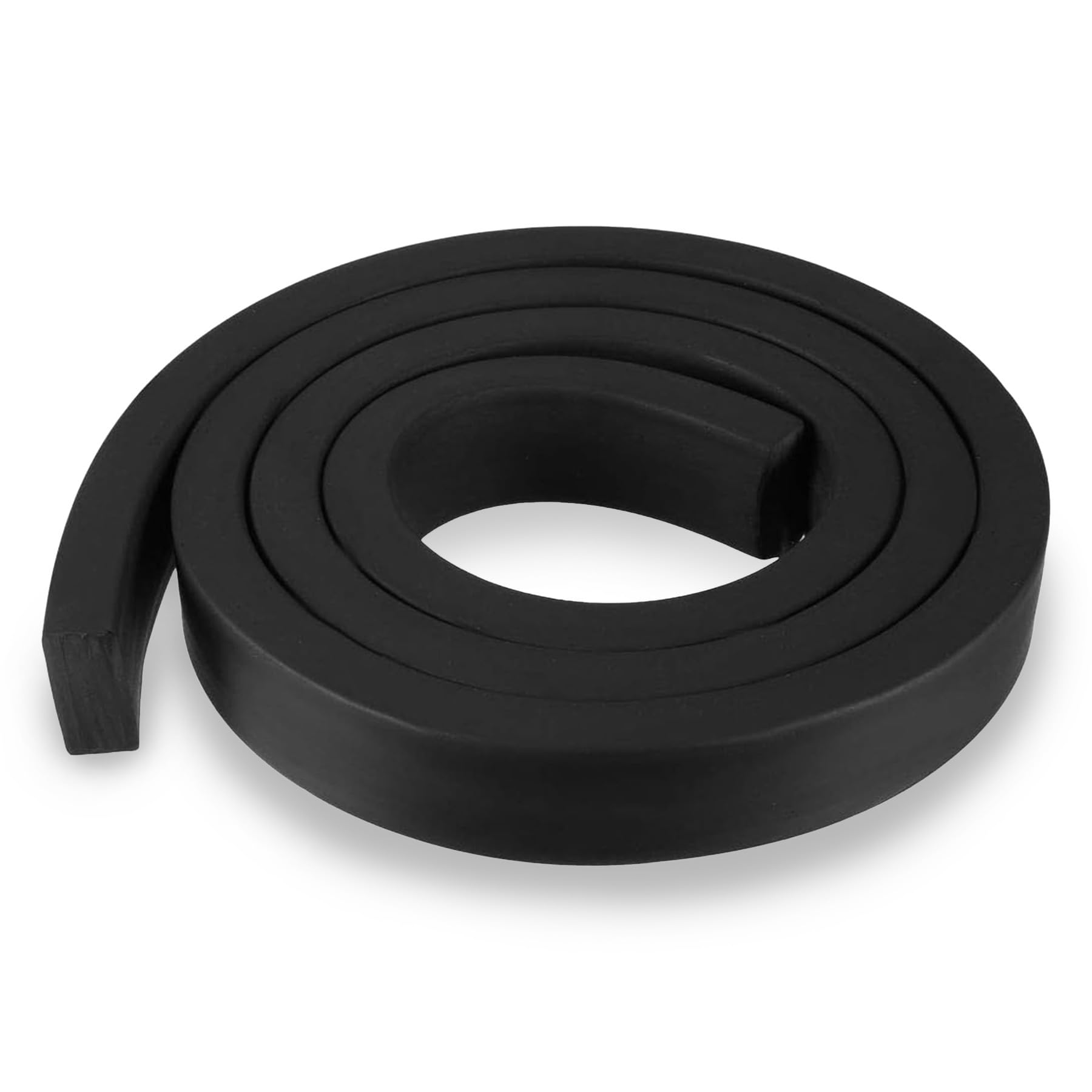 LEPEVNEY Solid Rectangle Rubber Seal Strip Weather Stripping, 20mm Wide x 10mm Thick, 1 Meters Length, Black Sealant Strip 20mm x 10mm x 1m
