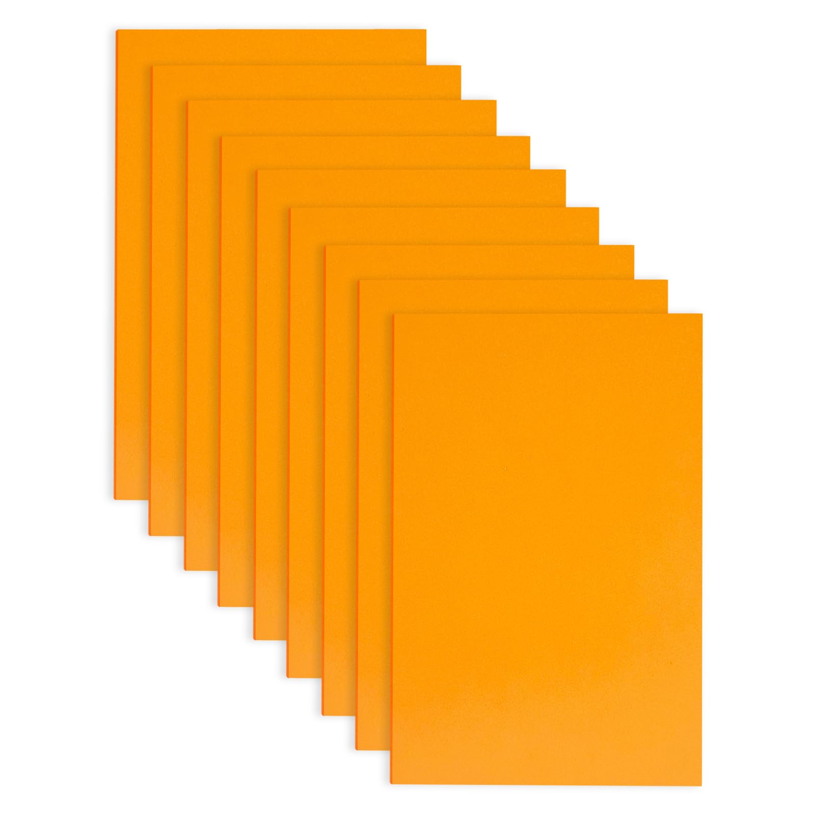 Jtnohx Eva Foam Sheets, 17.78×28.7cm Craft Foam Board, 9 Pcs Colour Eva for Crafts, Thin DIY Material for Art and Scrapbooking(Orange)