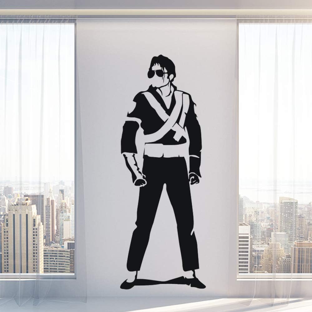 jiushizq Superstar Wall Sticker Room Decoration Decor For Living Room Decor Removable Mural Wallpaper Black 60cm X 165cm