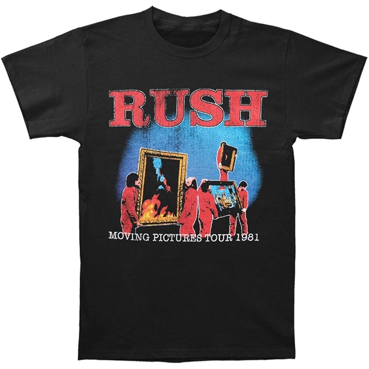 Amazon.com: Rush 'Moving Pictures Tour 1981' (Black) T-Shirt