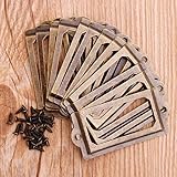 SENREAL 12Pcs Antique Brass Metal Label Name Card Holder For Furniture Cabinet Drawer Case