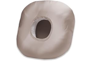 Wuronsa Ear Piercing Pillow for Side Sleepers with Ear Hole, Donut Pillow for Ear with Silky Pillowcase for CNH and Ear Pain Inflammation Pressure Sores Piercing, Ear Guard Pillow (Cream White)
