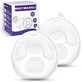 Breast Milk Collector, Milk Collectors for Breastfeeding, Reusable Breast Milk Shells, Catcher Protect Sore Nipples for Breastfeeding,Made from BPA-Free and Food-Safe Silicone(2.03oz,2 Counts)