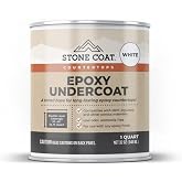Stone Coat Countertops Epoxy Undercoat White (1 Quart) for Bar Tops &amp; More | High-Bond Undercoat for MDF, Plywood, Porous Surfaces, Ammonia-free, Low Odor, Essential for DIY Epoxy Countertop, Tabletops