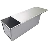 TA BEST Pullman Loaf Pan with Lid Aluminumed Steel Pullman Loaf Pan Commercial Grade Non Stick Bread Pan with Lid (13x4.3x4.8in)