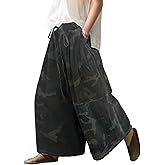 UQJE Women's Wide Leg Baggy Jeans Plus Size Loose Elastic Waist Denim Pants with Deep Pockets Light Blue