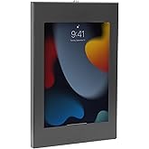 Mount-It! Anti-Theft iPad Wall Mount Holder, Lockable Low-Profile, Black | Steel Enclosure for Retail &amp; Commercial Use, iPad Gen 7-11 (A16), Pro &amp; Air, 75x75 VESA Flush Tablet Mount