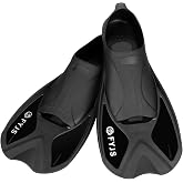 FYJS Short Swim Fins with Comfortable Full Foot Pocket Travel-Size for Snorkeling and Scuba Diving