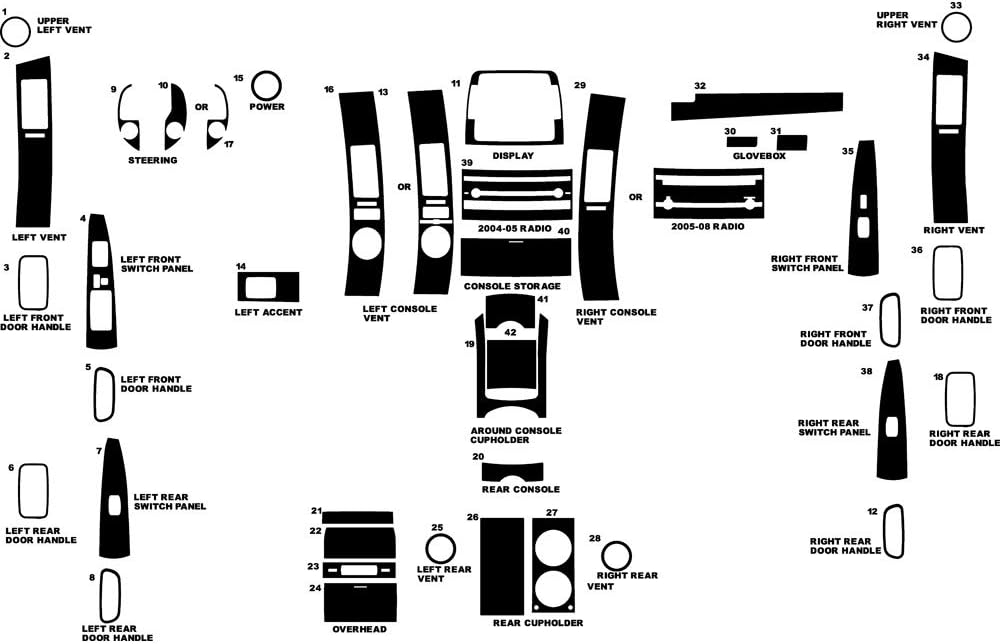Rvinyl Rdash Dash Kit Decal Trim for Toyota Prius 2004-2009 - Sticker Bomb (Venice Beach)