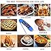 Digital BBQ Food Thermometer Instant Read Voicing LED Light Collapsible Probe Auto-off Food-Safe Thermometer for Grill Meat Liquid Oil Coffee Milk