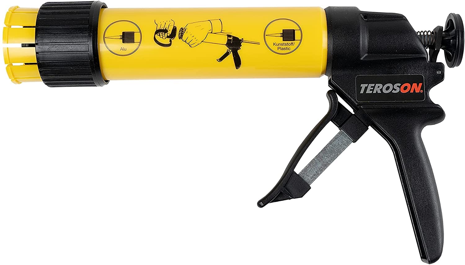 TEROSON ET Staku Pistol, Cartridge Gun for Single Cartridges (290ml, 300ml, 310ml) and easy application, 1x Caulking Tool