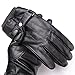 Mens Luxury Touchscreen Italian Nappa Genuine Leather Winter Warm Gloves for Texting Driving Cashmere Lining Blend Cuff (M-8.5'', Black)