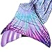 Sun Tails Mermaid Girls' Aurora Borealis Mermaid Monofin Swim Suit, Lavender, Large 8/10