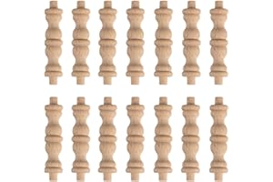 Aiminjey 20 Pack Wooden Baluster Spindles 3.1 inch Unfinished Decorative Wood Craft Spindles for DIY Craft Furniture Woodworking Decoration Home Décor (3.1inch)