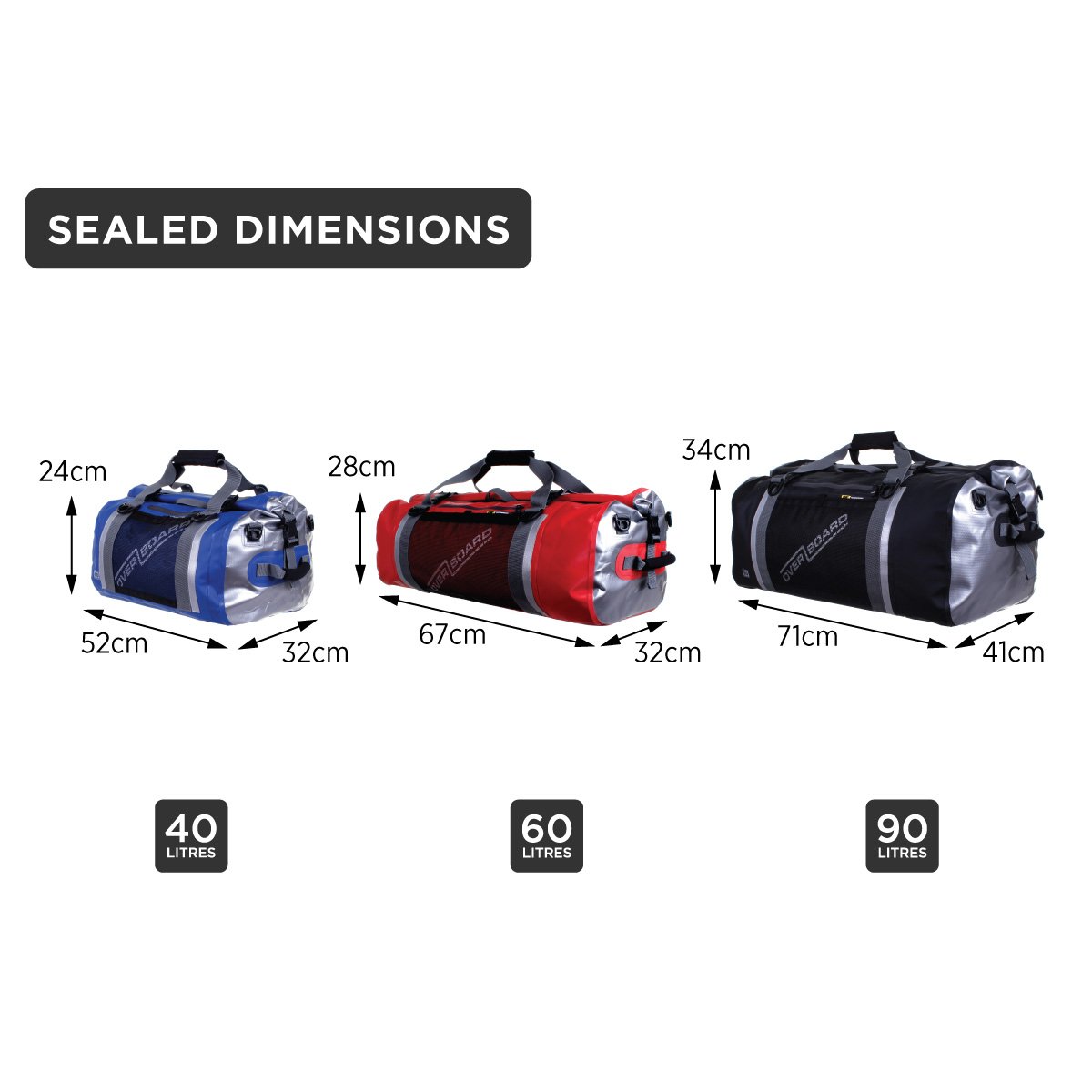 Overboard Waterproof ProSports Duffel Bag ROC Gear Wholesale OB1154BLK