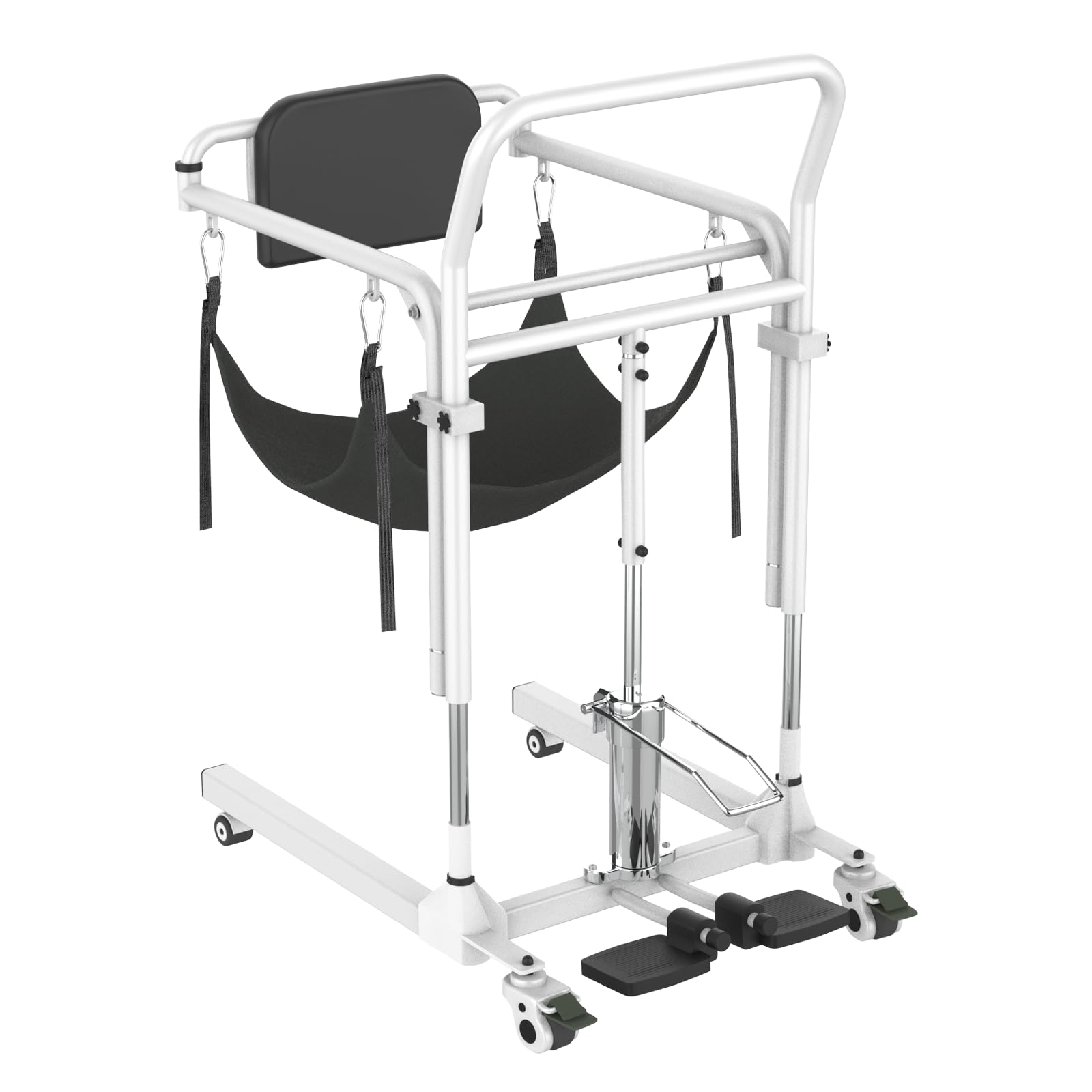 Photo 1 of *** DAMAGE MINOR** 4-in-1 Patient Lift Transfer Chair - Folding Portable Transfer Chair for Elderly and Disabled, Sit to Stand Lift for Home, Wheelchair Transfers Between Bed, Car, Toilet, Sofa, Weight Capacity 300 lb