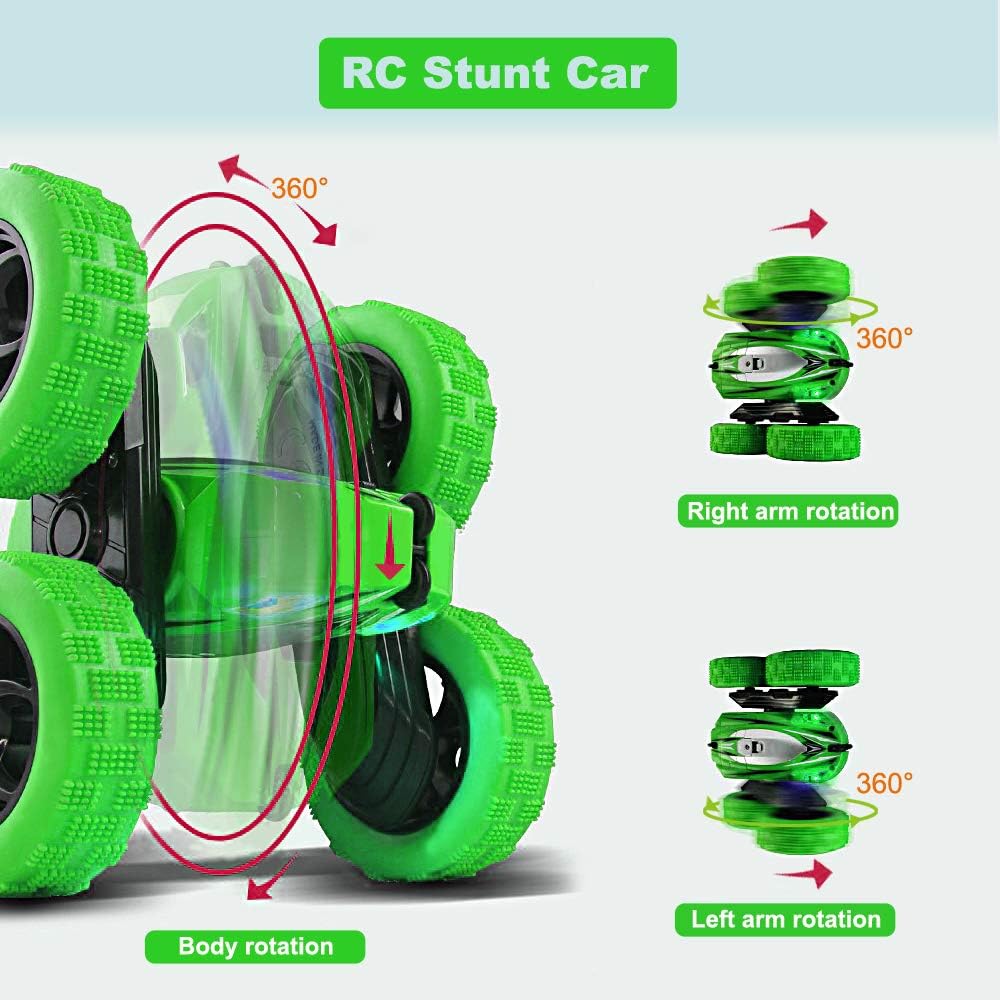 RC Cars Stunt boy Toys (Green): Toys & Games
