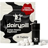 DairyPill Lactase Enzyme Pills for Lactose Intolerance, 18000 FCC, 30 Ct