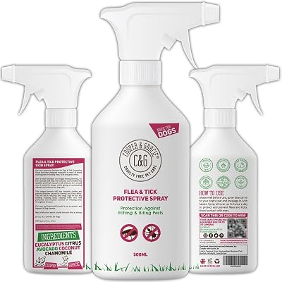 C&G Pets Dog Fleas Protection Spray 500ML Natural Avocado Coat Conditioner