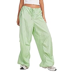 WOBONIU Women Low Waist Baggy Cargo Pants Indie