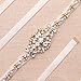 Ivory Sash Bridal Thin Gold Wedding Belts Clear Crystal Appliques With Ribbons For Bridal Gowns-18.1In2In