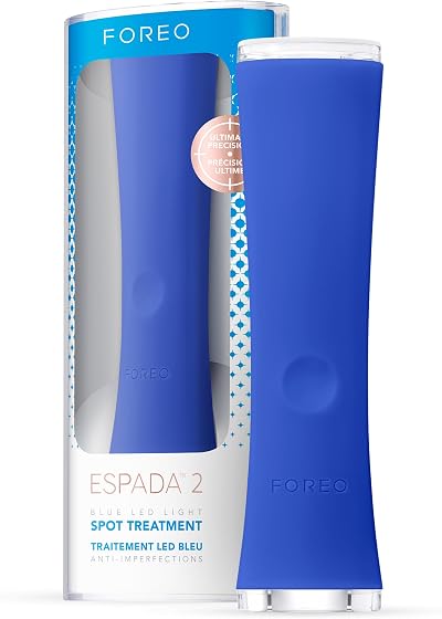 FOREO ESPADA 2 LED Light Therapy Blemish Spot Treatment Skincare FDA Cobalt Blue