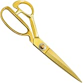 CHNZAO 10" Premium Tailor Scissors,Gold Titanium Heavy Duty Sewing Scissor | Scissors all Purpose,For Ribbon Cutting,Comfort Grip Handles,Ultra Sharp Stainless Steel Blade,for Fabric,Leather