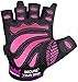 Women Gym Gloves Protect Your Hands & Improve Your Grip - Pink & Black Weightlifting Gloves - Easy to Pull On & Off - Adjustable Fit (Pink, Medium)