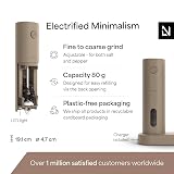 LARS NYSØM Electric Salt Pepper Grinder Set USB Rechargeable Taupe Brown view 4