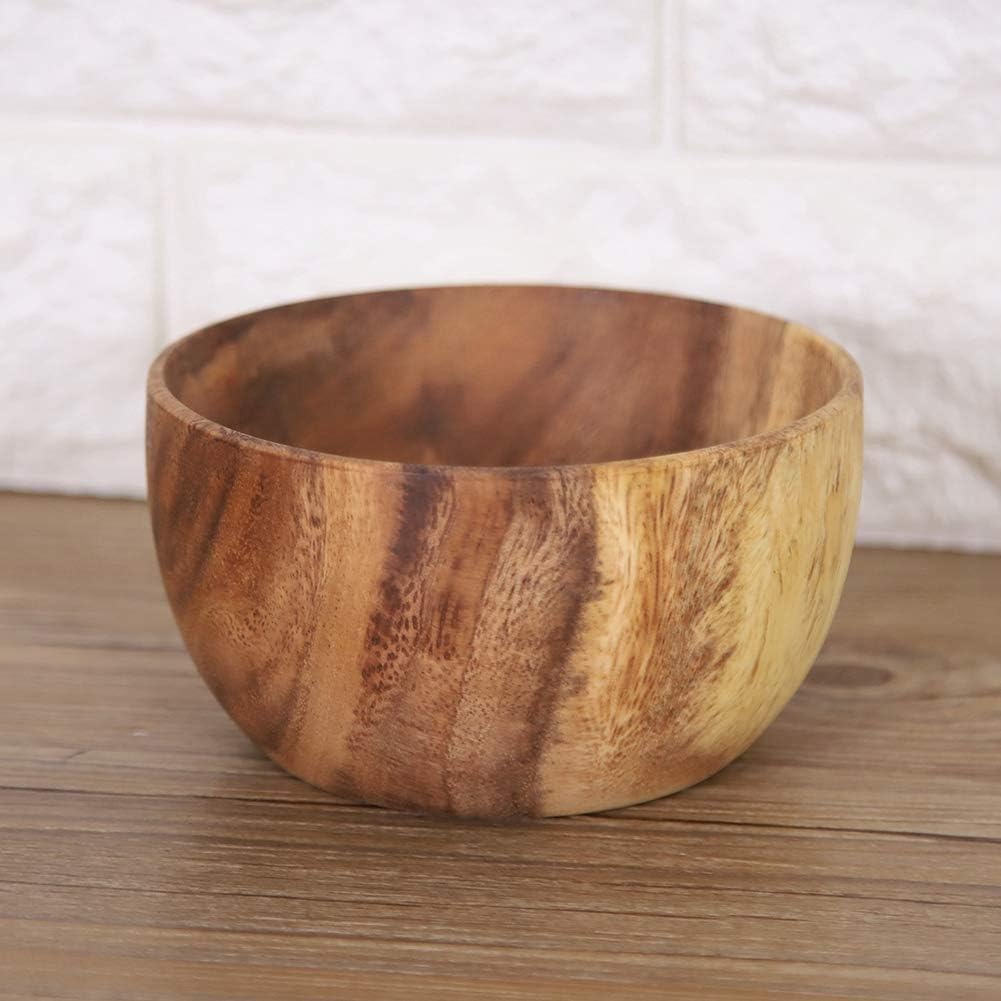 Vaste Acaciahouten Schaal Voor Slaap Soep Rijst Handgemaakte Houten Schaal Voor Keukengerei Meerweg Verpakking Socialme Eu Amazon Nl