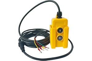 Bigorenda 4 Wires Dump Trailer Remote Control Switch DC 12V for Double Acting Hydraulic Pump Power Unit, 15FT Cable, Remote Controller for Truck Tipper Lift Gate Hoist Cranes Wrecker
