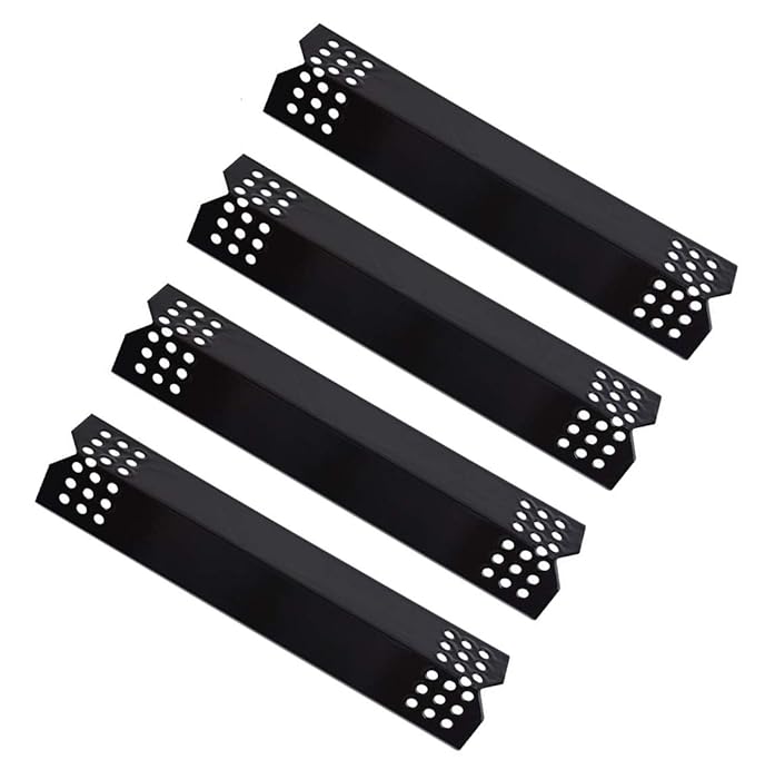 Replace parts 4-Pack Porcelain Steel Heat Plate Replacement for Select Grill Master and Uberhaus Gas Grill Models(Dimensions: 14 9/16" x 3 3/8")