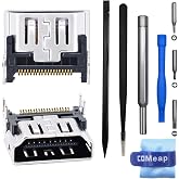 COMeap PS5 HDMI Port Replacement, HDMI Port Replacement for Sony Playstation 5 PS5 Socket Jack Interface Connector Repair Tool Kit for PS5 Console (2-Packs)