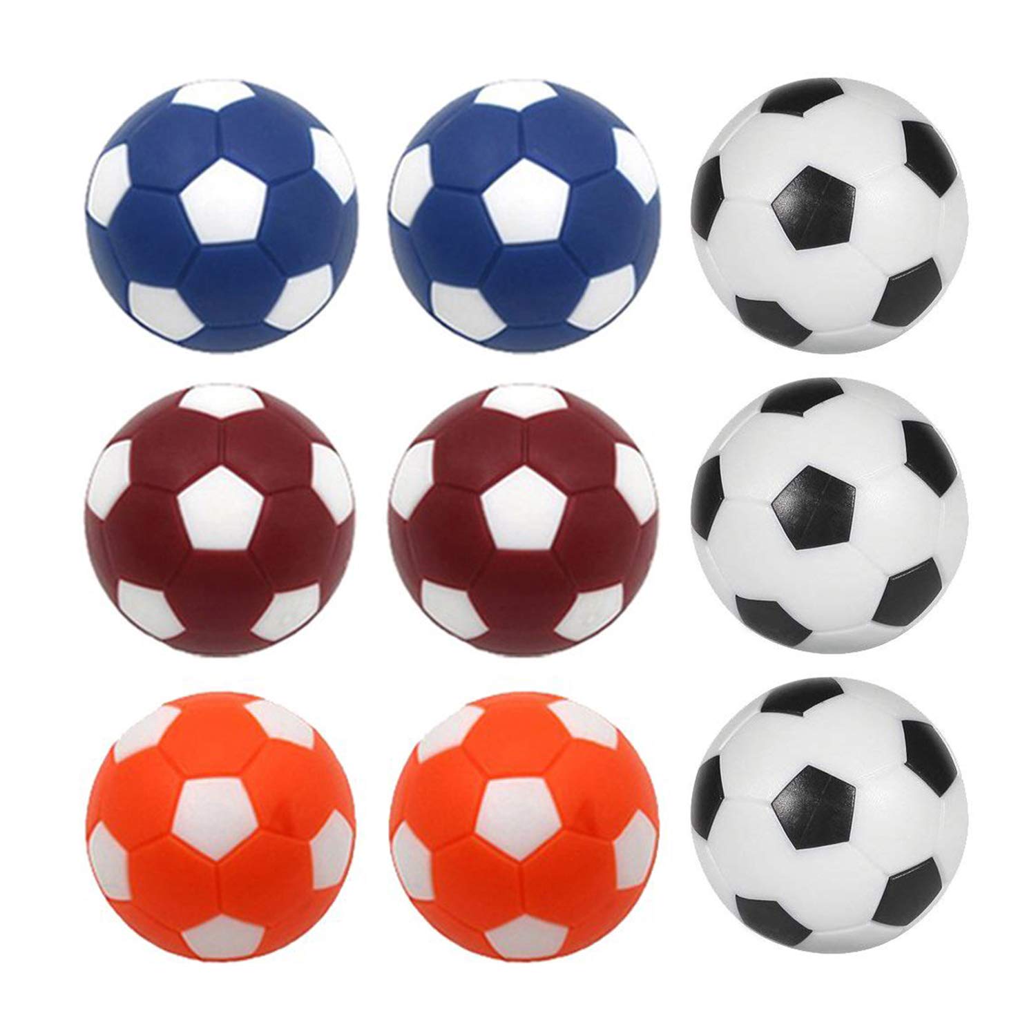 Dragon Eight Table Soccer Foosballs Replacement Balls Mini Multicolor 36mm Official Foosball 9 Pack