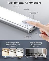 12in Under Cabinet Lighting, 2500mAh Rechargeable