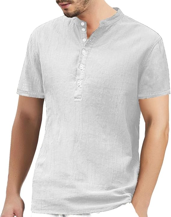 Amazon Co Jp メンズ Tシャツhodarey 男性 半袖 春夏 カジュアルトップス ファッション メンズ 綿麻 T シャツ 半袖 ブラウス 薄手 シンプル 細身 ゆったり 日常 おしゃれ 上着 無地 ボタン付き スポーツ シャツ ファッション 半袖 シャツ通勤 日常着 腕時計