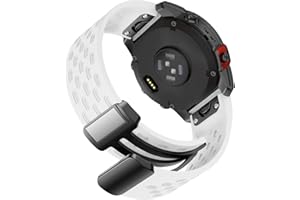 Abanen Silicone Air-holes Sport Watch Bands for Fenix 8 43mm / Fenix 7S / Fenix 6S / Fenix 5S / Instinct 2S, Soft Wrist Strap with Fold-over Magnetic Closure for Garmin epix Pro 42mm