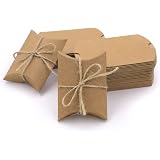 50 Boîtes-cadeaux Kraft Vintage Avec Ficelle - Packaging Naturel Pour Bonbons, Chocolats Et Friandises
