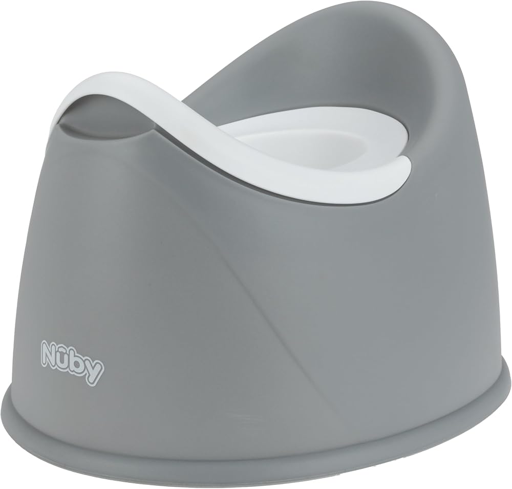 Nuby Beginner Potty Training Seat with Removable Bowl Gray Non-Slip Base