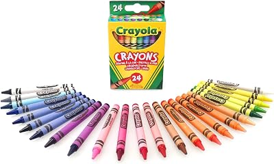 CRAYOLA Crayons Bright Strong Colours 24 Count Pack of 1 Multi