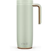 Ello Magnet 18oz Vacuum Insulated Stainless Steel Travel Mug with Side Handle and Leak-Proof Slider Lid and Built-in Coaster, Keeps Hot for 5 Hours