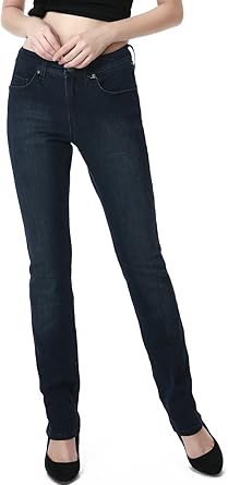 indigo straight leg jeans