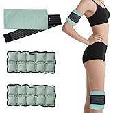Ice Pack for Injuries Reusable (2-Pack) - Hot & Cold Therapy Gel Pack, Adjustable Cold Compress & Microwaveable Heat Pad for Knee, Ankle, Neck & Elbow Pain Relief