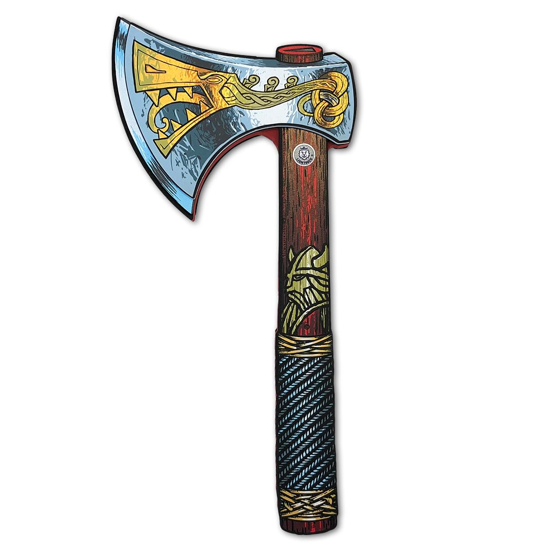 Liontouch - Viking Axe | For Kids Aged 3+ Years | Chief Harald’s Medieval Foam Toy For Little Warriors & Berserker’s Pretend Play | Safe Weapon & Battle Accessory For Dress Up & Costumes For Boys
