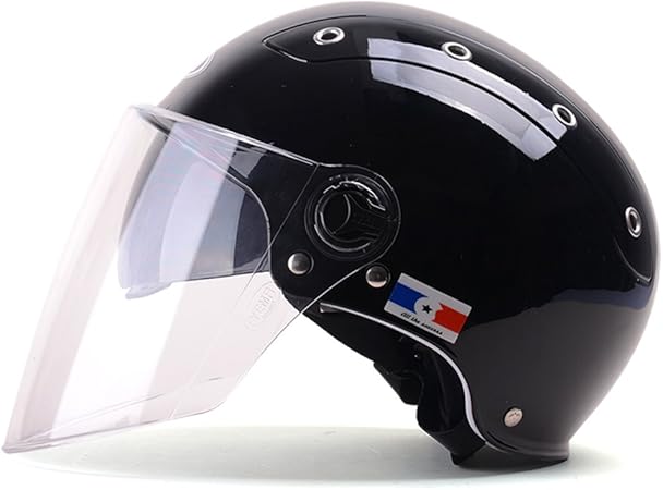 Amazon ヘルメット ジェット バイク用 メンズ レディース ダブルシールド 超軽量 日焼け止め 通気吸汗 速乾性 Uv 紫外線カット 調整可能 バッテリカー 春夏秋冬 スモール 男女兼用 オールシーズン ジェット 車 バイク