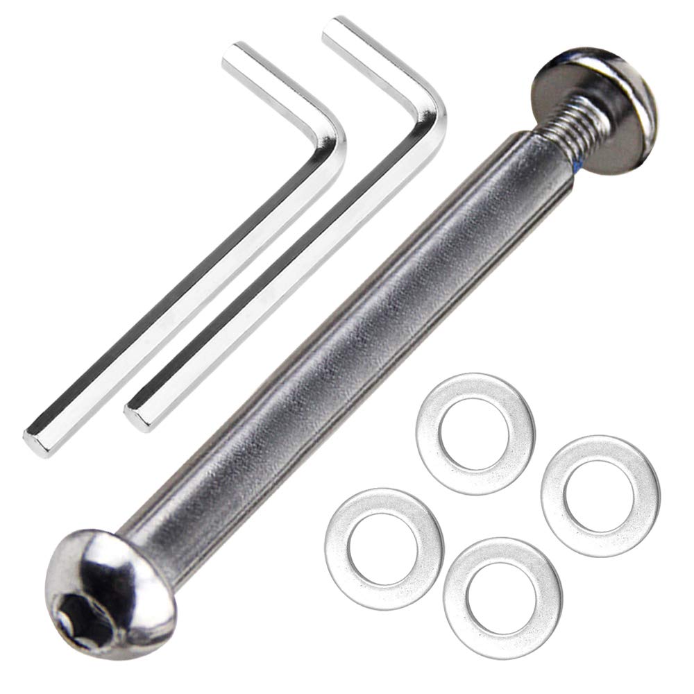 OTFAITP M8 8mm x 28mm-86mm Scooter Front Rear Axle Bolt 8.8 Grade Carbon Steel for Stunt Scooter Dash Teen/Adult Kick Scooter-800+lb Capacity