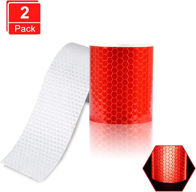 Reflective Tape Waterproof for Vehicles, 2 Pack 5cm*3m XCOZU High